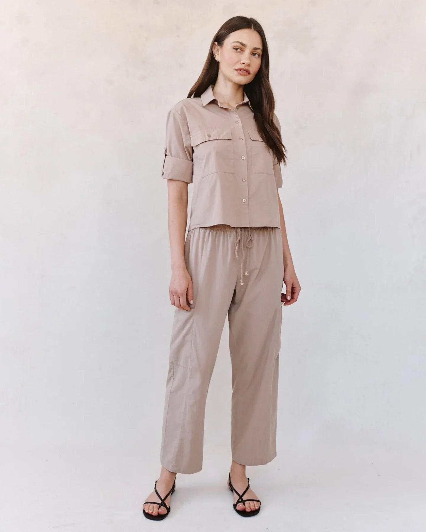 Bella Dahl L/S Crop Utility Shirt