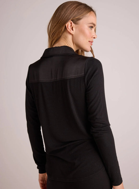 Bella Dahl Long Sleeve Rib Mix Shirt