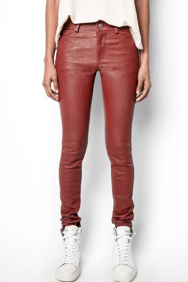 Zadig & Voltaire Phlame Crinkled Leather Pants