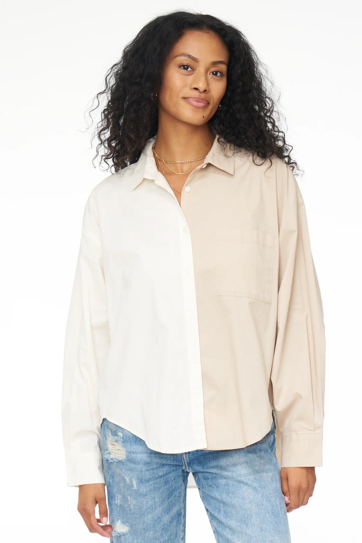 Pistola Sloane Long Sleeve Oversized Button Down