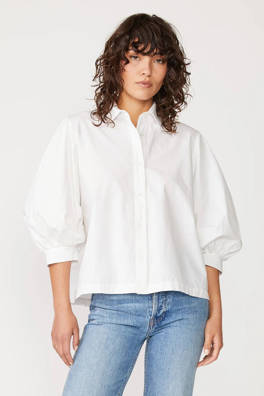 Stateside Structured Poplin Pleated Shirt