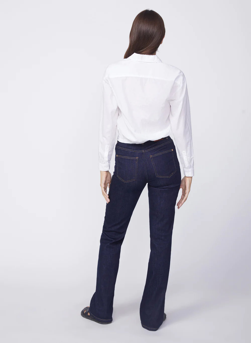 Stateside Voile Elastic Back Cropped Shirt