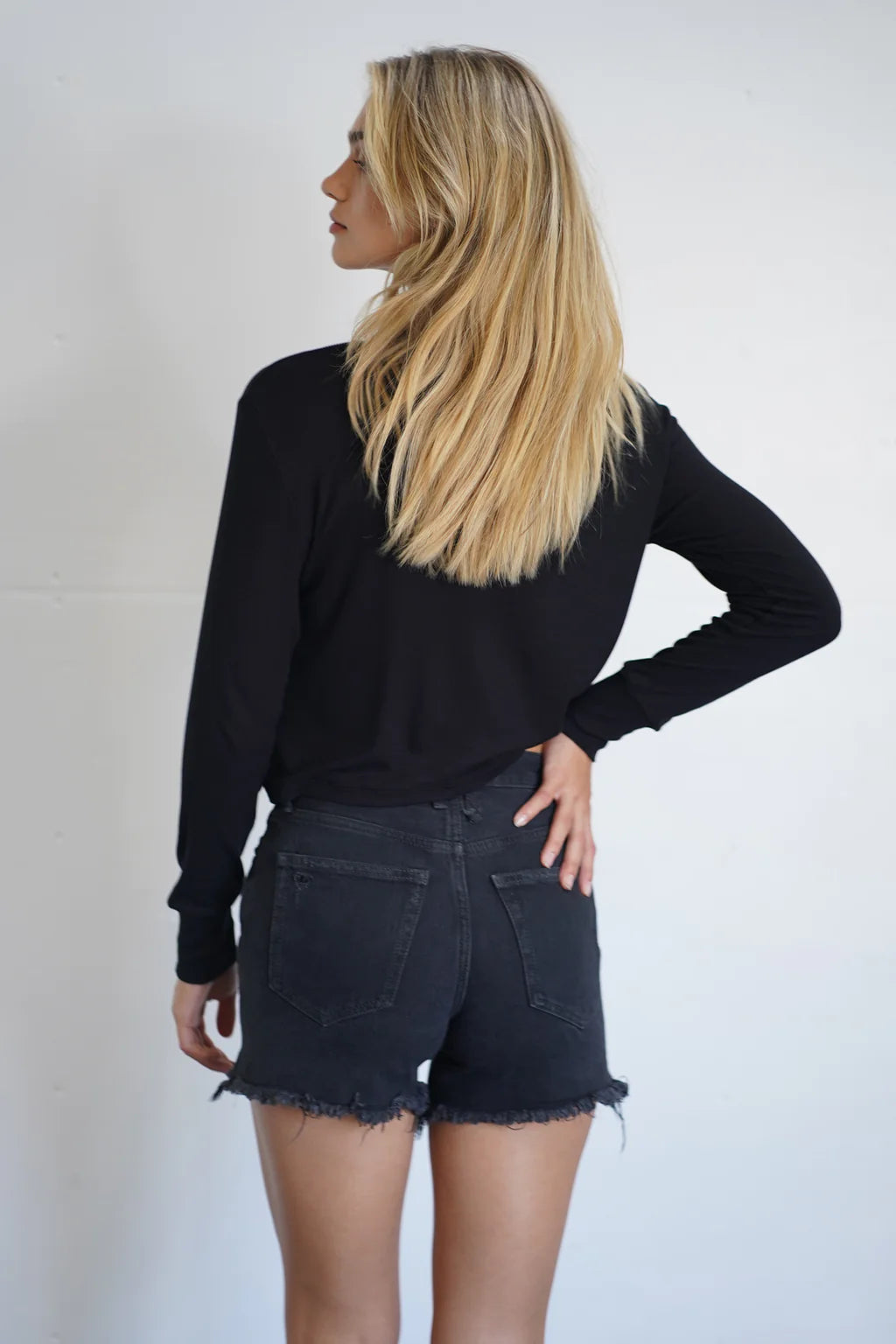 LNA Ribbed Long Sleeve Crew