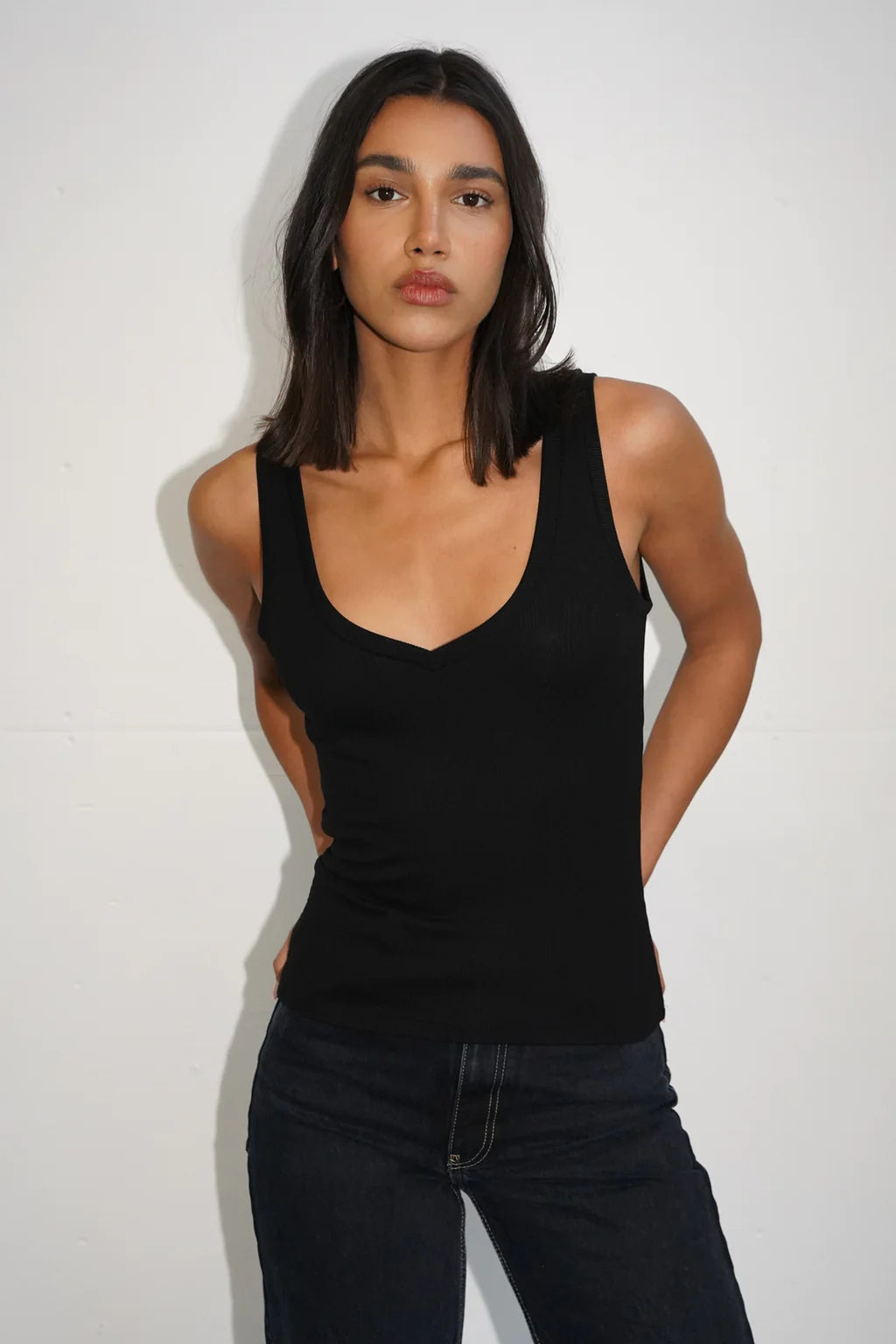 LNA Ribbed V-Neck Tank