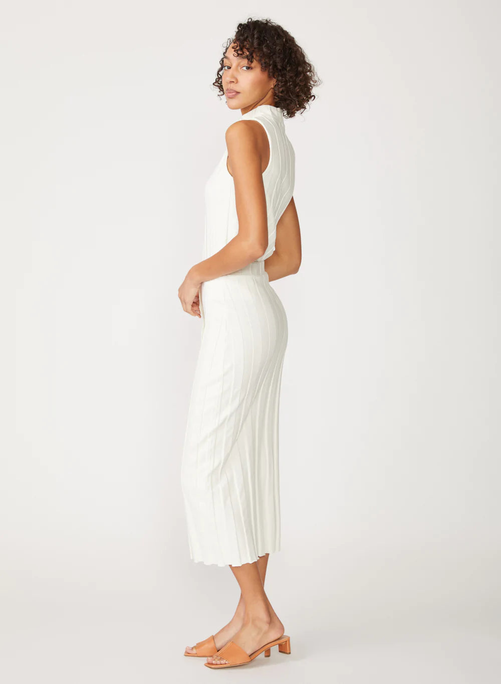 Stateside Box Pleat Midi Skirt