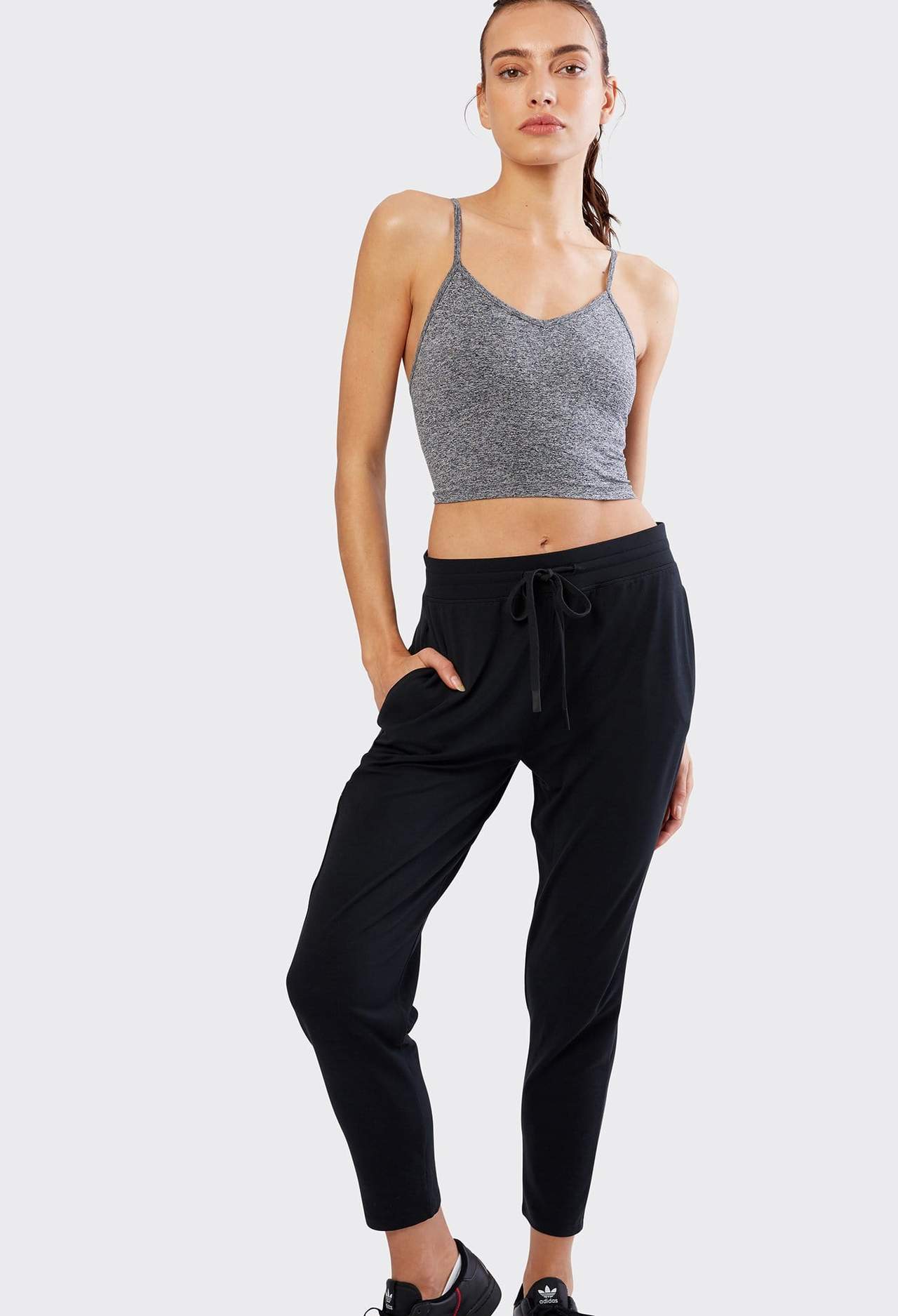 grey slim fit cropped cami