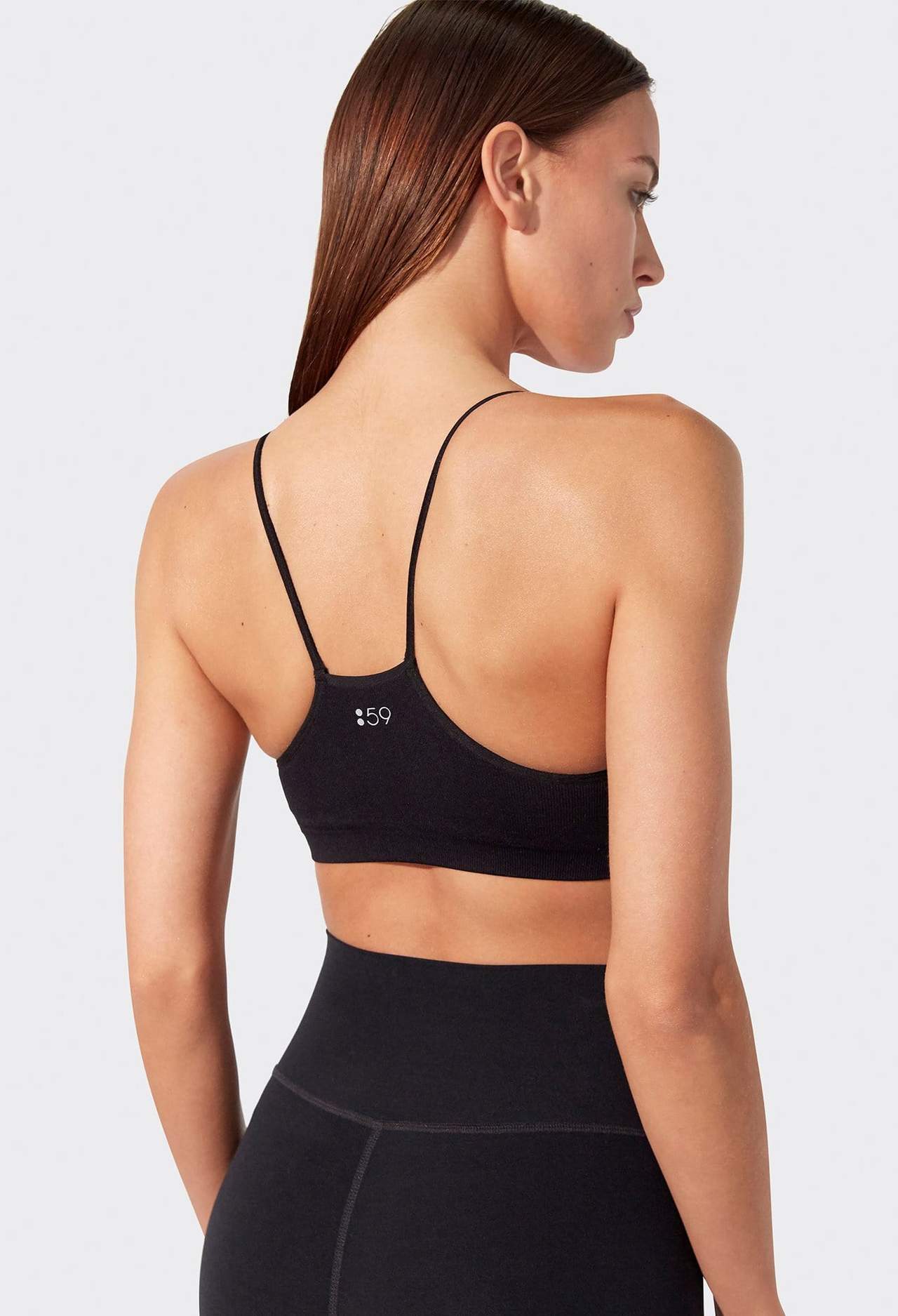 black seamless light weight bra