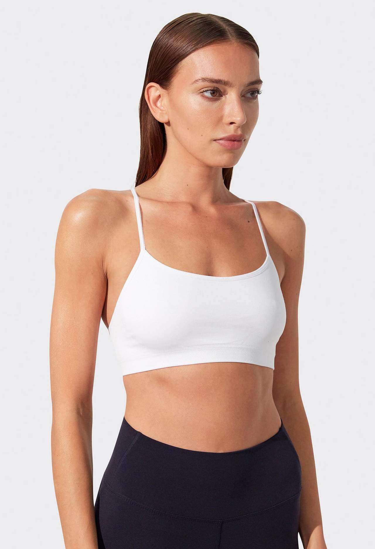 white seamless light weight bra